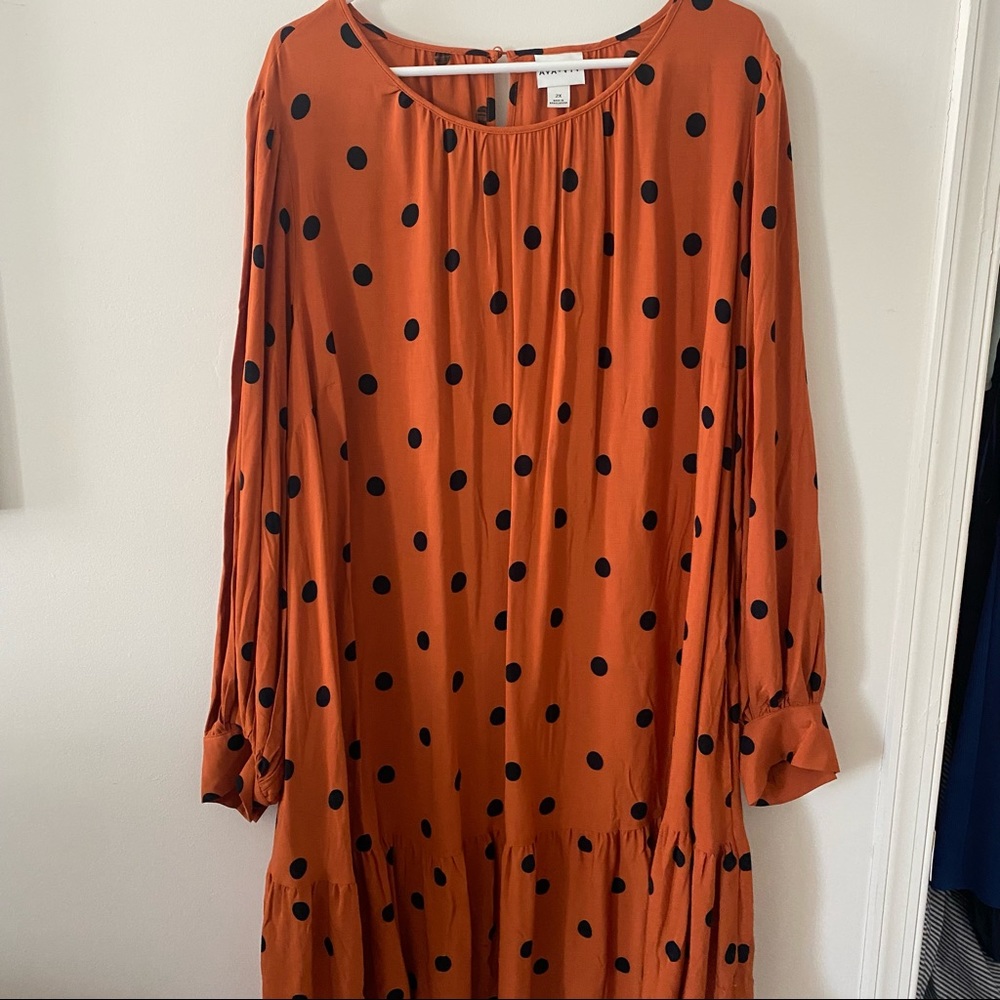 Ava & Viv Polka Dot Dress Size 2X